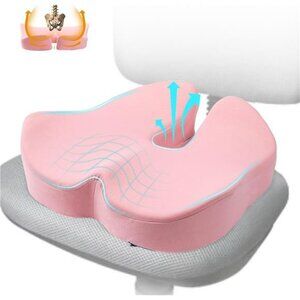 Large Memory Foam Seat Cushion Office Chair Tailbone Sciatica Back Pain Relief